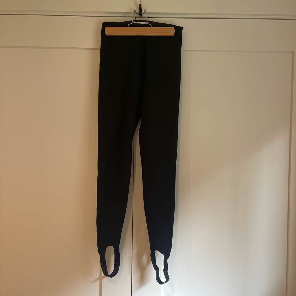 Mango Black stirrup Leggings